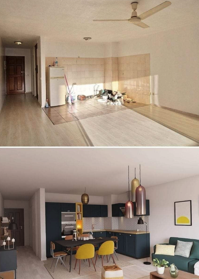 Transformación sala de estar Barcelona - Reforma completa